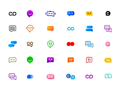 Connecto chat bot symbols ai bot bubble chat chatbot communicate icon logo logomark mark robot sign symbol talk