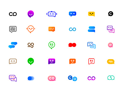 Connecto chat bot symbols ai bot bubble chat chatbot communicate icon logo logomark mark robot sign symbol talk