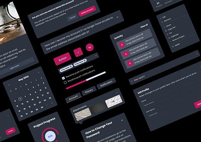 UI Component - Dark theme components dark elements theme ui