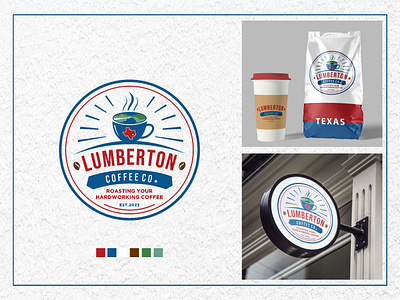 Lumberton Coffee Co. branding cafe cafe logo coffee branding coffee logo coffee shop custom logo design graphic design illustration lettering logo logo design typography vector