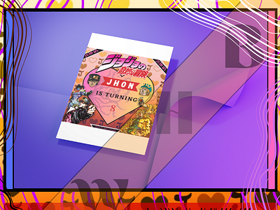 JOJO BIZZAR ADVENTURE BIRTHDAY INVITATION TEMPLATE 3d advertising animation anime birthday card design branding cool creative design graphic design jojo logo minimal motion graphics ui