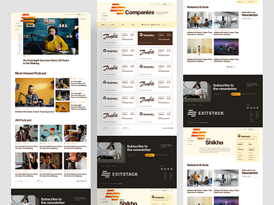 Exitstack - Startup magazine website design - Podcast page article article website blog design diaspora exitstack index page magazine news podcast startup uidesign uxdesign vc venture capital web web design web site website website design for article
