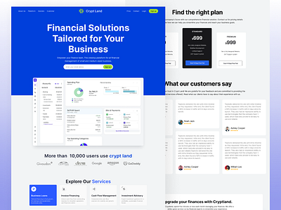 Crypt Land: SaaS Platform UI for Financial Management case study design figma financesaas product design u ui ux design web design