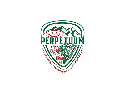 Cafe PERPETUUM arabica branding cafe cafe logo coffee beans coffee logo coffee shop custom logo design graphic design illustration lettering logo logo design robusta typography ui vector