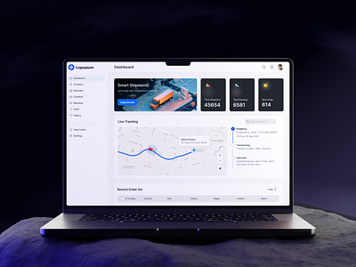 Dashboard - Logistic management app crm dashboard design logistic managment product saas sidebar system tracking ui ux web