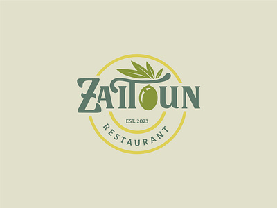 Zaitoun Restaurant arabic branding cafe custom logo design fruit graphic design illustration lettering logo logo design olive restaurant logo typography vector zaitun