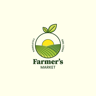 Farmers Market Logo 3d animation branding graphic design logo motion graphics