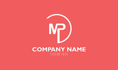 Initial MP Logo Visual Identity Design monogram simple