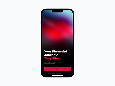 Finance app ui design concept. clean dark graphic design minimalist ui ux