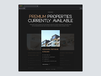 Real Estate Agency - Featured Listings apartment design figma properties realestate ui userexperience uxui webdesign webdesigner