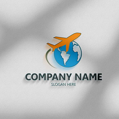 Global Travel Agency Logo Design aircraft business tour trip