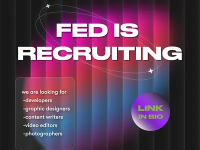 Recruitment post for my uni society graphic design