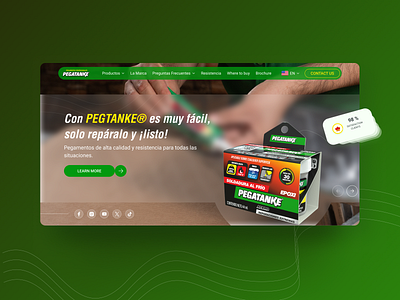 Pegatanke's Website Design 🎨 branding design green modern site ui uiux ux web websolution wesite