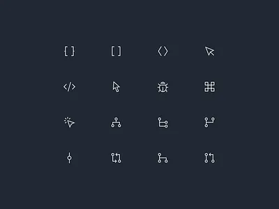 Sharp-style development icons development icon pack icon set icons line icon mingcute sharp