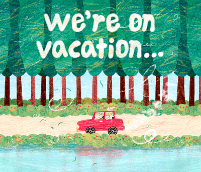 We’re on vacation,,, art artwork bush car design handwriting illust illustration ipad leaf lettering peachtober24 peachtober24river photoshop river smoke tree tweetyheather vacation wind