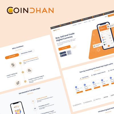 Coindhan - Website branding coindhan currency diital figma framer graphic design logo money trade trading ui web design webflow website