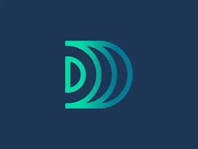 D Lettermark ai ai branding ai logo branding d dynamind education effendy gradient identity learning letter lettermark lines logo logo design platform tech type typography