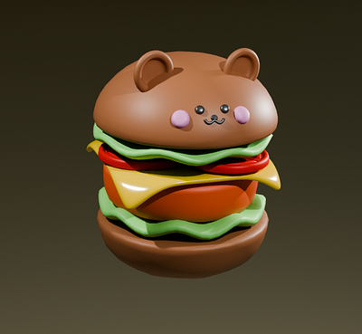 3D Burger 3d animation