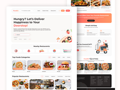 Food Delivery Website food delivery product ui ux web