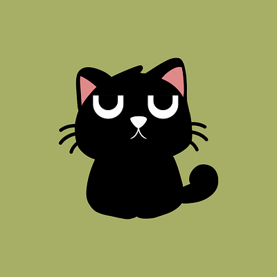 Offended Black Cat angry black cat cartoon cute graphic design illustration illustration artist vector art