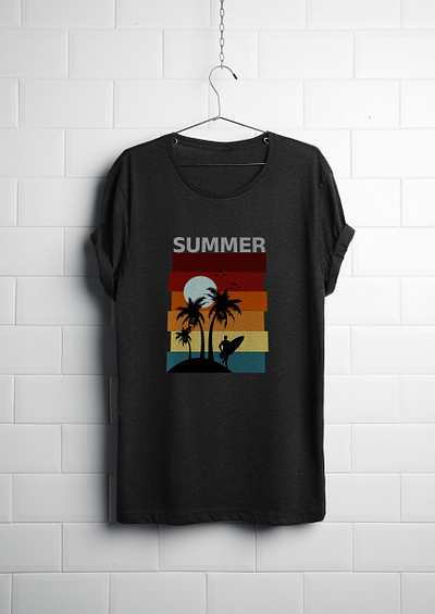 Summer T-shirt Design, Summer Betch T-Shirt Design abstract