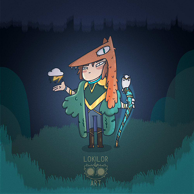 Druid at the edge of the forest character character design design digital art drawing illustration