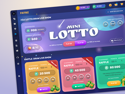 Web design — The World of Crypto Lottery | Gaming design concept crypto gaming design graphic design ui ux web