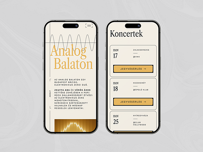 Analog Balaton analogue artist electronic mobile music ui webdesign