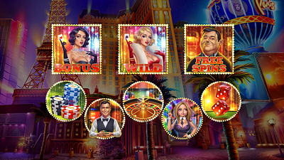 "Viva Vegas" - Set of slot symbols animation casinogames casinoslots gambling game art game design gamedeveloper gaming graphic design onlineslots saleslots slot design slotanimation slotgame slotmachines slotmakers slotonline vegas