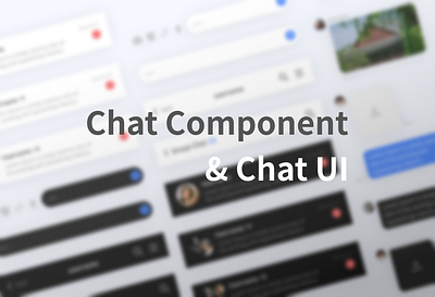 Chat Component Light/Dark UI app app design branding design component design components intention design introspection mobile mobile app ui uiux web web design widget design widgets