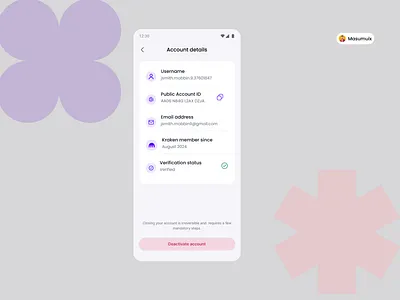 Account and Profile Page Mobile App UI graphic design mobile app ui