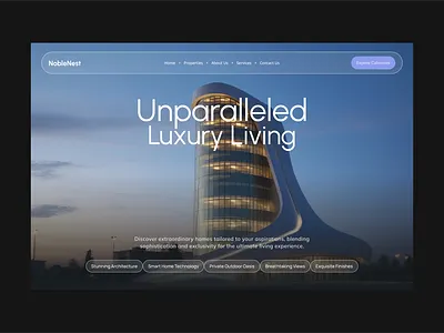 NobleNest-Luxury Real Estate Company Website Design builder company dailyui freelance web designer landingpage luxury living company website luxury real estate company modern design pixavail studio real estate company website real estate marketing ui design web design web design agency website design