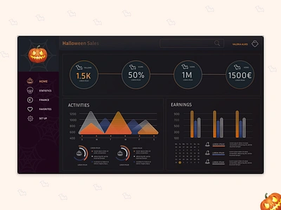 Halloween dashboard dashboard figma saas