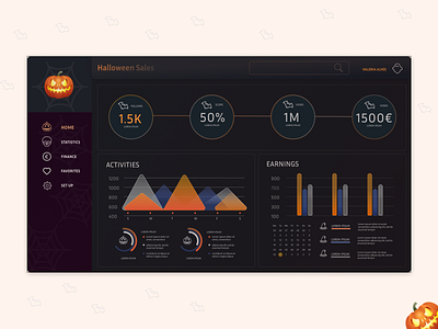 Halloween dashboard dashboard figma saas