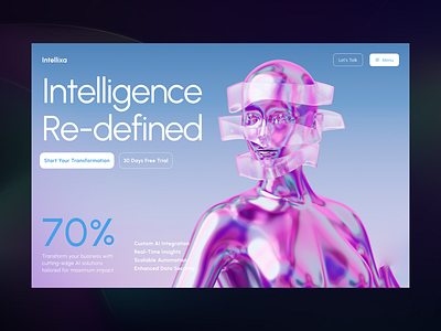 Intellixa-AI Integration Firm Website Design ai automation ai integration website design ai website builder artificial intelligent branding dailyui landingpage modern design pixavail studio trending ui design web design