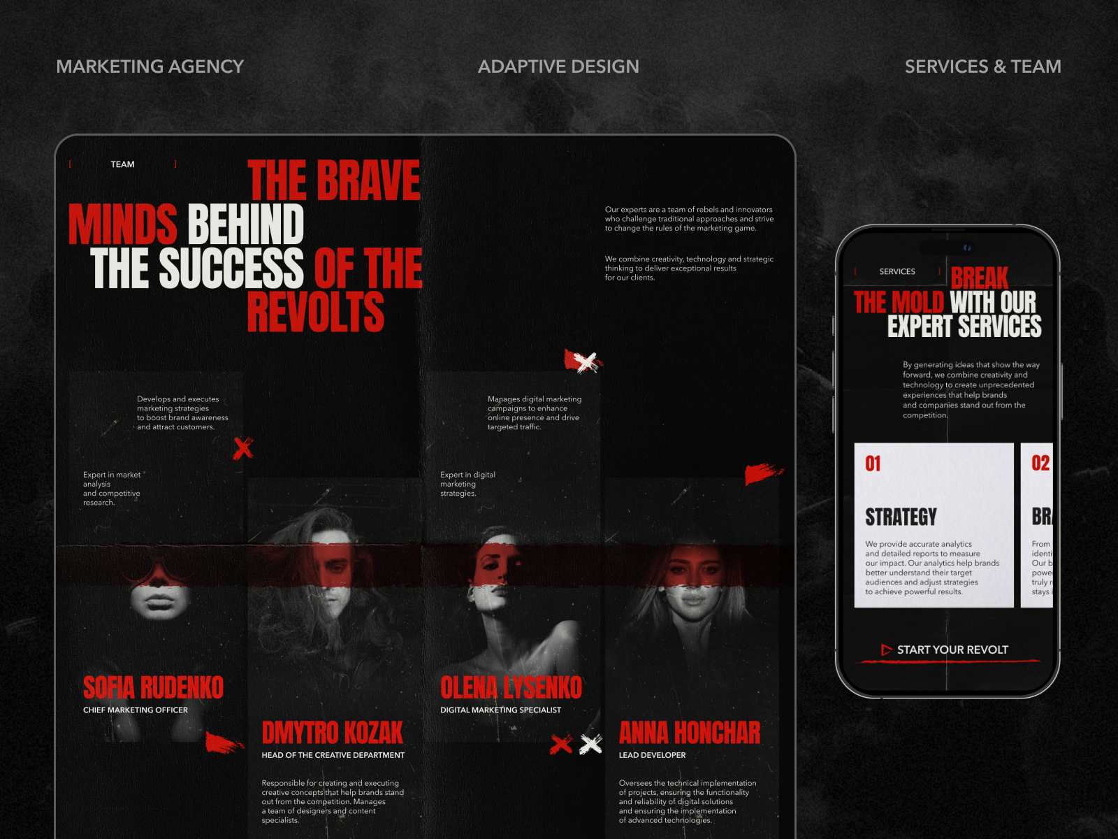 Marketing Agency Website – Team & Services (Responsive Design) agencyteam agencywebsite creativedesign digitalagency landingpage minimaldesign poster posteraesthetic responsive responsivedesign services servicessection team teamsection ui webdesign