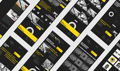 Creat! - Contact page agency darkmode digital interface design visual design webdesign yellow