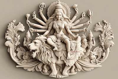 Goddess Durga 3d animation graphic design motion graphics