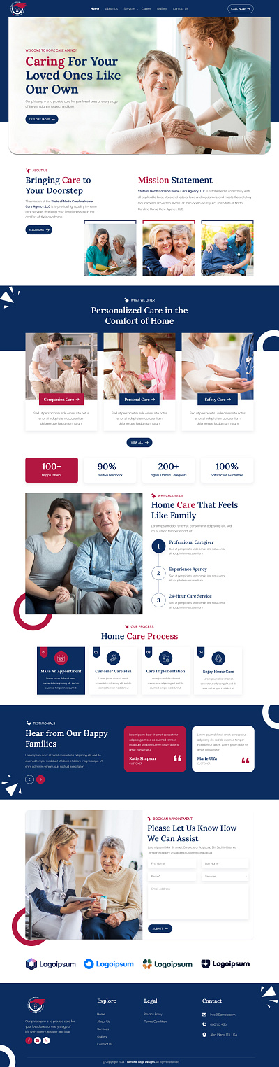 SENIOR CARE care creative design love seniors ui website