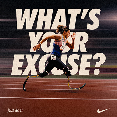 “Nike just do it campaign” style ad 2d branding graphic design