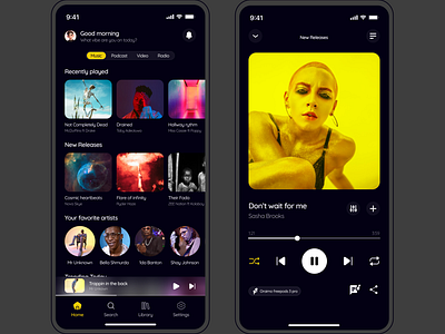 Music player UI for mobile app app design appui design mobileapp musicapp ui uiux ux website