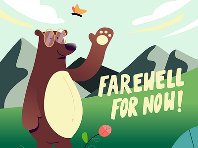 Farewell digital card card character design digital design editorial explainer videos farewell flat illustration illustration for web minimal styleframe vector