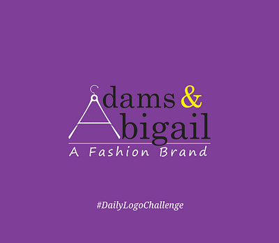 Fashion Brand Wordmark Logo | Adams & Abigail | Day 7/50 adobe design graphic design illustrator logo