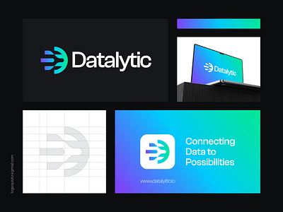 Intelligence, Data, Mangement and Analytics Logomark analytics brand identity branding data data research data science design flow graphic design icon logo management modern logo monogram saas storage technology