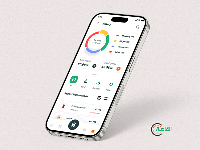 Al-Qaseh History screen 2024 budget app budget management expense app finance app finance history fintech app mobile ui neelpari saloni ui ux
