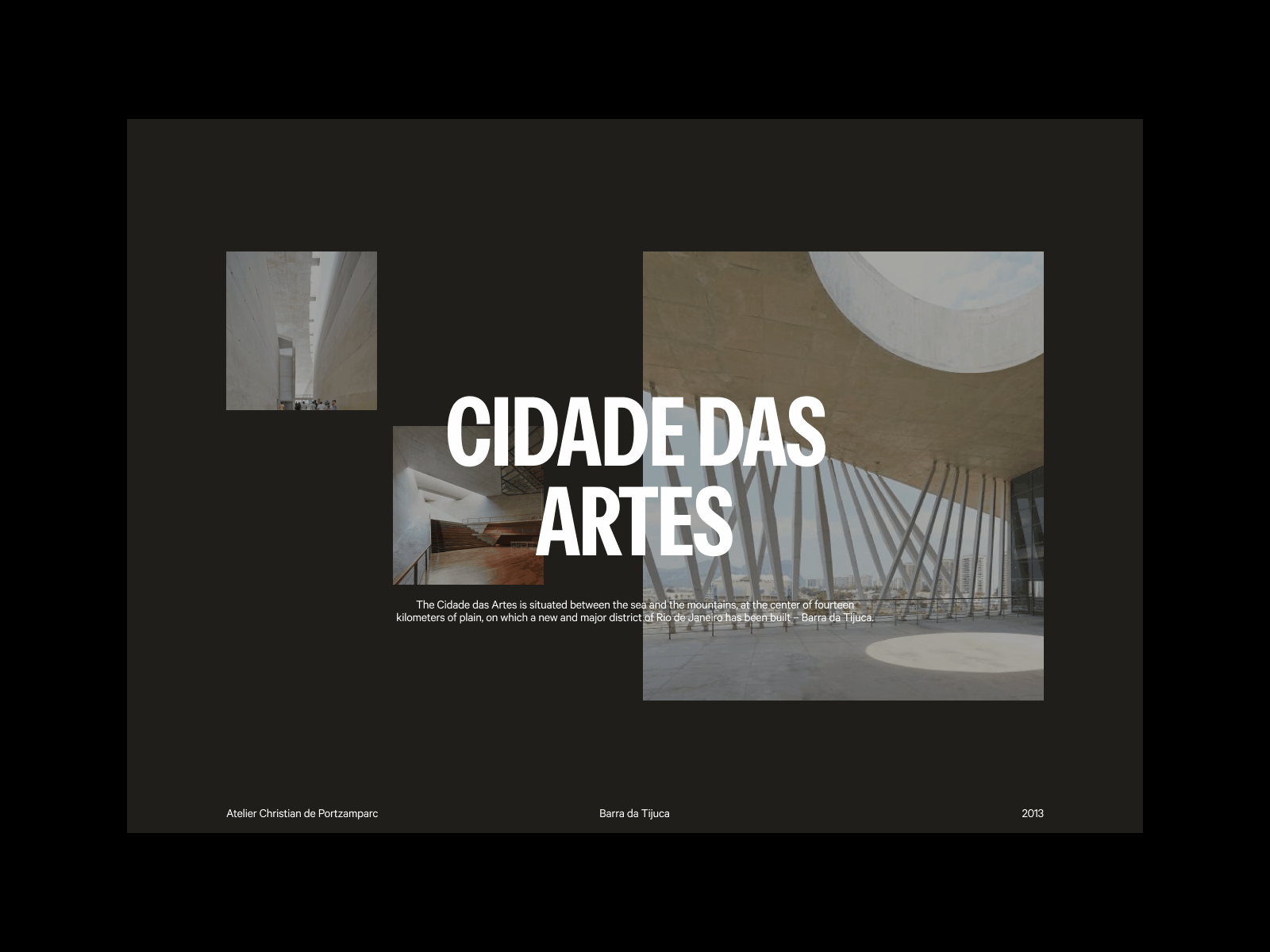 Cidade das Artes architecture grid layout minimalist modern poster poster design presentation typography ui web