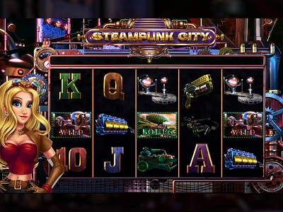 Steampunk casino casinogames gambling game art game design gamedesigners gamedeveloper gaming gun laboratory mechanism onlineslots princess saleslots slot slot design slot machine slotmachine slotmakers steampunk