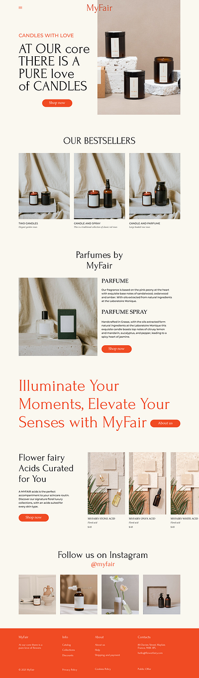 WEBSITE DESIGN FOR MyFair design landing typography ui