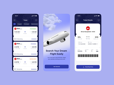 Travel Mobile App booking clean design flights minimal mobile app mobile ui products ticket tourism travel agency travel app ui uiux ux