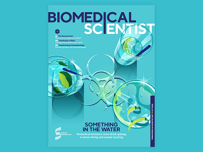 Biomedical Scientist Magazine – Something in the water biohazard cocktails cover illustration drink drink spike illustration night out spiking warning